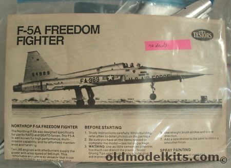 Testors 1/48 Northrop F-5A Freedom Fighter - (ex-Hawk) Chrome Plated BAGGED plastic model kit